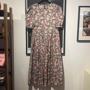 Vintage 80s Laura Ashley Floral Party Dress